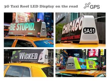 China Remote Control Taxi Led Screen , High Brightness Taxi Top Advertising Led Video Wall supplier