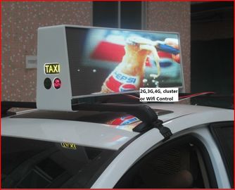 China 12V Digital Billboard Taxi Led Screen , Acrylic cover Aluminum Frame Small Led Display supplier
