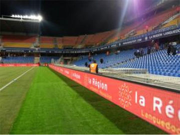 China P10 RGB Stadium Perimeter Led Display , IP65 High brightness Led Stadium Display supplier