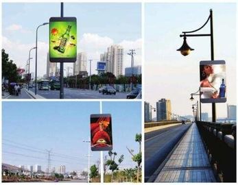 Outside SMD Cloud Cluster Led Pole Screen Video Advertising Light Box P5 supplier