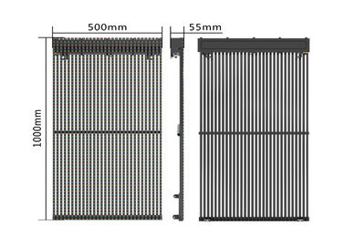 6500nits 10KG Outdoor Fixed Led Curtain Display Video Mesh Background No Air Conditioner supplier